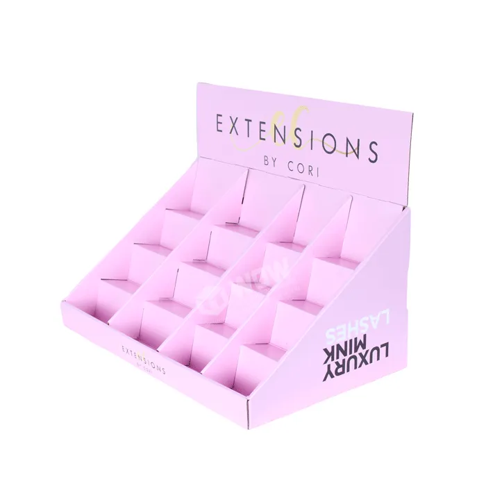 Cardboard Eyelash Counter Display Stand