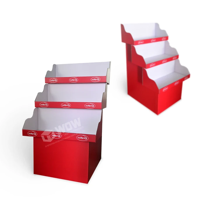 POP Corrugated Store Display Stands With Trays
